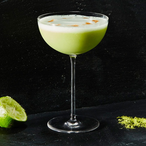 Matcha Pisco Sour Cocktail