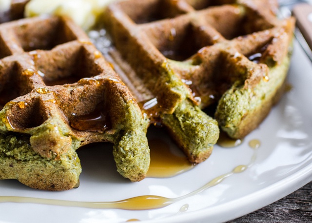 matcha waffles