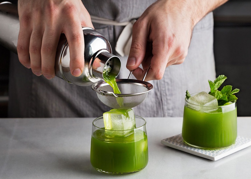 matcha gin cocktail