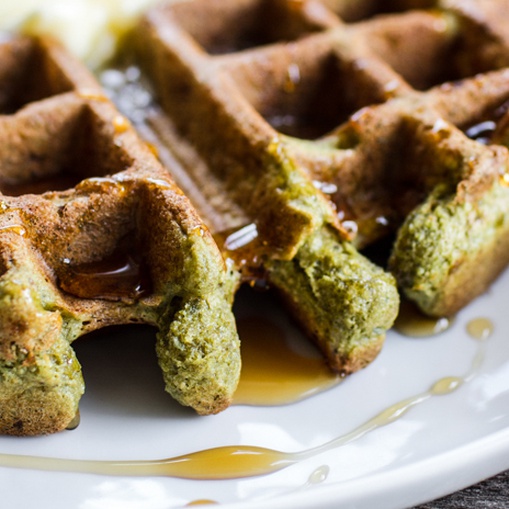 matcha waffles